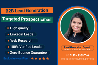 do highly targeted b2b linkedin lead generation and email list building
