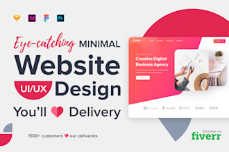 create eye catching UI and UX design for website