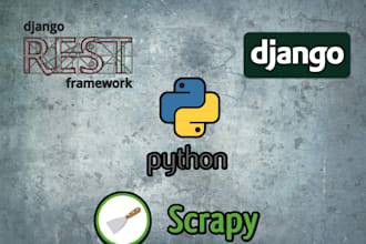 do python, django django rest framework, scraping tasks