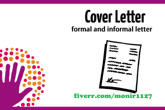 write formal, informal letter, cover letter or linkedin page