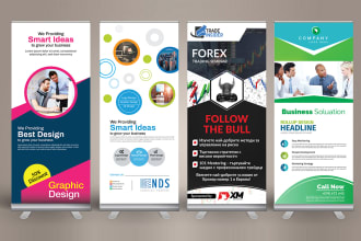 design roll up banners, retractable banner, event banner, billboard in 6 hours