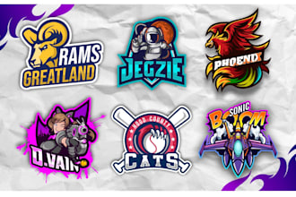 design a modern esports logo for streamers and gaming brands