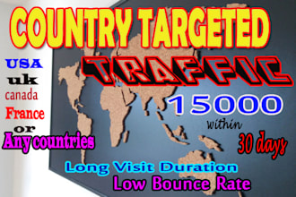 drive country targeted organic website visitors