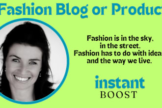 write your brand story or fashion blog