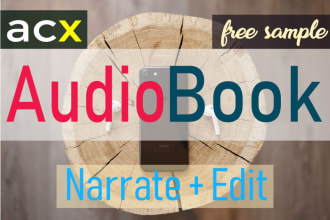 record your audiobook for acx, male and female narrator