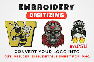 do perfect embroidery digitizing  for shirts jackets caps