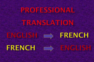 translate english to french perfectly