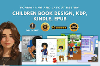 design and formatting children book for you