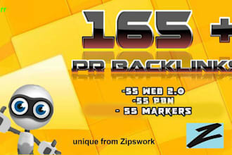 165 da backlinks for off page seo