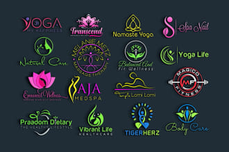 design natural health fitness gym yoga spa logo