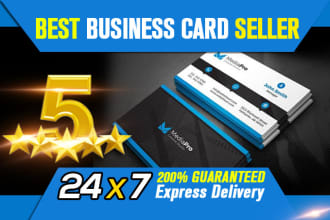 design double side business card in 20 hrs