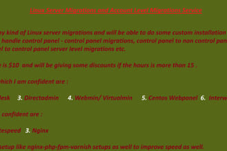 be able to do any kind of linux server migrations