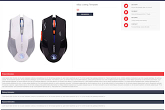 provide ebay responsive listing template 2021 readymade