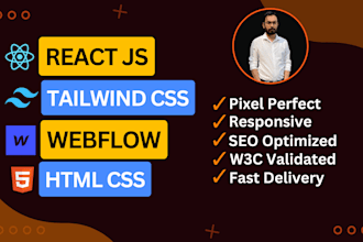 convert figma to HTML, figma to react, figma to tailwind css, figma to webflow
