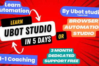 teach ubot studio or browser automation studio one o one in 5 days