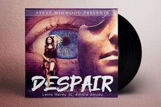 design creative album cover or album art