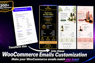 customize woocommerce email templates and fix email design issues
