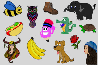 draw clip art as vector illustration