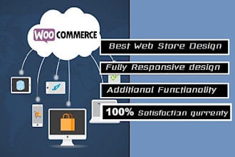 design woocomerce website, online store for you