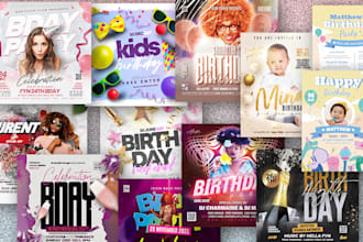 create birthday flyer and event flyer design