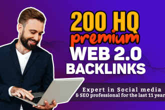 create 200 powerful niches related contextual web 2 0 backlinks