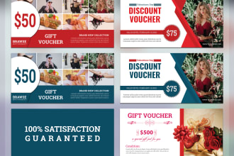 design amazing gift voucher or coupon in 24 hrs