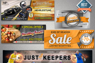 design static, animated HTML5 or GIF banner ads