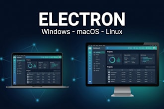 develop electron js desktop app for windows, macos and linux