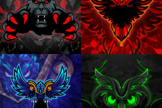create a any type of  modern mascot logo desings