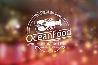 design seafood, fast food, restaurant, food blog  logo