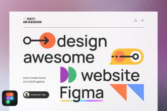 do awesome figma website design, website UI UX or figma landing page