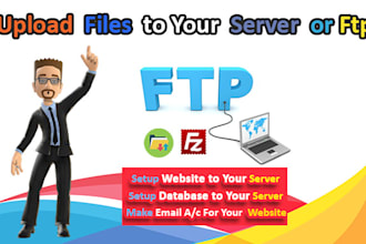upload your files to your server or ftp server