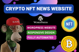create automated nft crypto bitcoin wordpress news website