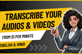 provide best quality english or hindi transcription