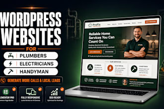 make a wordpress website for plumber, electrician, handyman