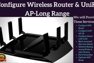 configure wireless router and unifi ap long range