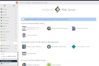 install and config your litespeed webserver