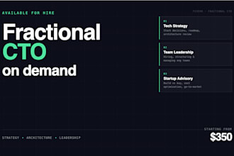 be your fractional cto for tech strategy and architecture