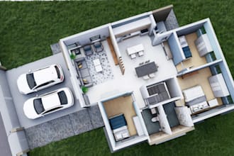 convert 2d to 3d floor plan