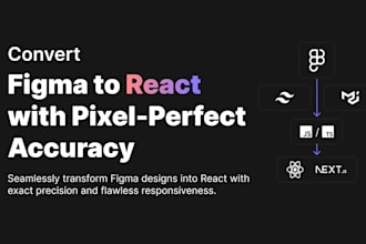 premium figma to react, nextjs and typescript conversion