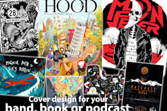 create cover and back cover for your band, book or podcast