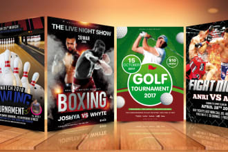 design eye catching sports, church, party flyer in 15 hours