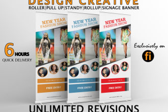 design creative roller banner for your business