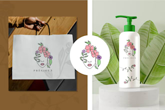 design modern creative feminine watercolor or signature logo