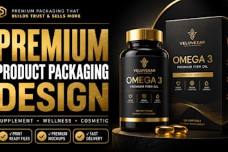design premium supplement and product packaging