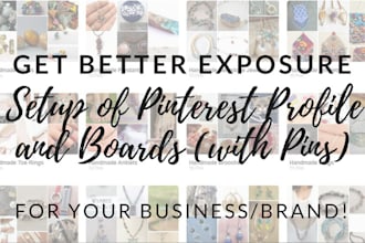 setup and optimize pinterest profile and boards