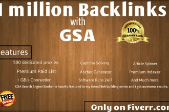 do 1100,000,  dofollow backlinks for SEO  google first page