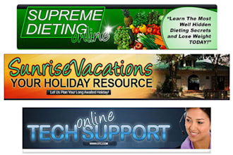 design an attractive banner or professional header to promote your website
