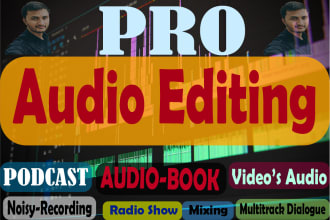 edit mix master podcasts, audiobooks, and clean audio noise