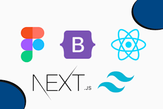 convert figma to react, next, tailwind, bootstrap, HTML CSS